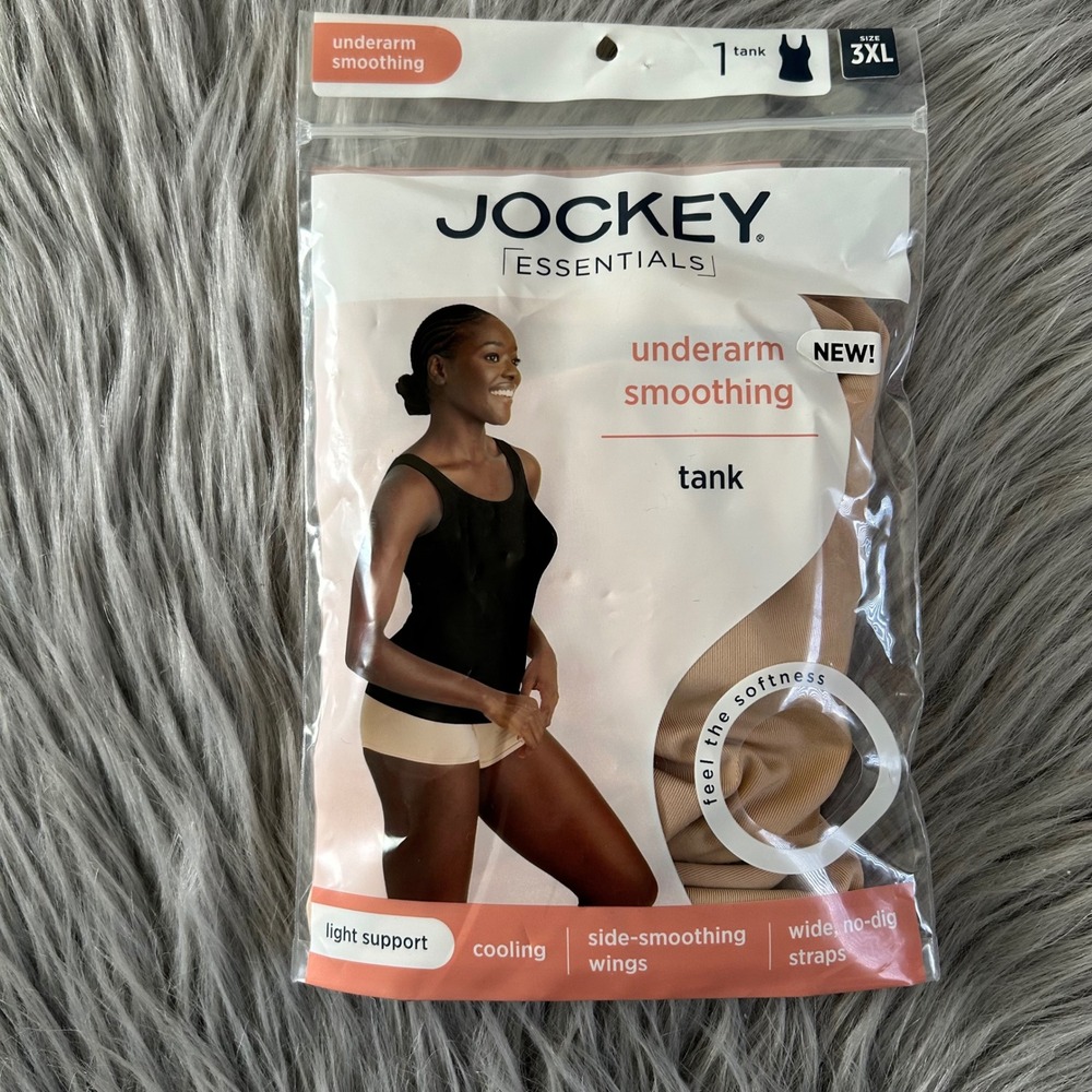 Jockey Underarm Smoothing Tank Women's Size‎ 3XL Tan Shapewear Sleeveless Top